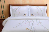 Spring Cotton 3 Piece Embroidered Floral Duvet Cover Set